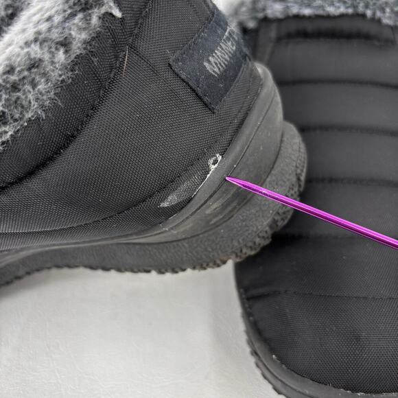 Minnetonka Timpson Tulsa Bootie Size 9 Black Faux Fur Water Resistant Slip On - Picture 6 of 11